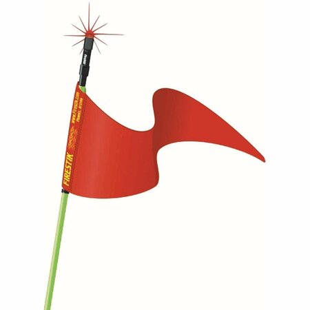 FIRESTIK 3 ft. Green Strobe Ready Stik 0.38 x 24 in. Base with Flag SR3-G